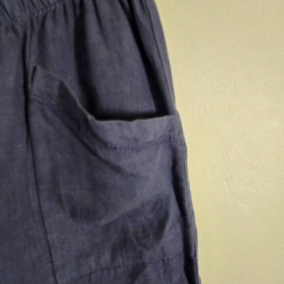 Potpourri Designs 100% Linen Lagonlook Wide Leg Pull On Pants Size XS/S - Picture 3 of 7